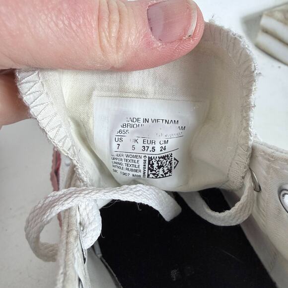 Converse Chuck Taylor All Star O.P.I. Platform Sneaker Women's 7 White Low Top - Picture 10 of 10